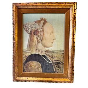 Vintage Framed Design‎ Toscano Portrait of Battista Sforza, 1466: Medium 1952-